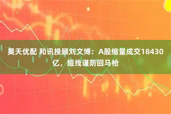 昊天优配 和讯投顾刘文博：A股缩量成交18430亿，短线谨防回马枪